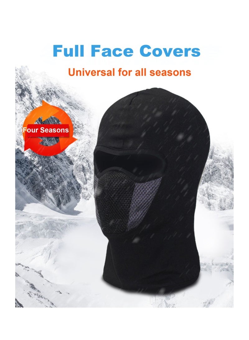 4 Pieces Ski Mask Balaclava Face Mask for Winter Full Face Cover Designed with 1 Hole and Breathing Holes for Men Women Windproof Winter Hat Cold Weather Protection for Motorcycle Riding Bike Cycling - Image 4
